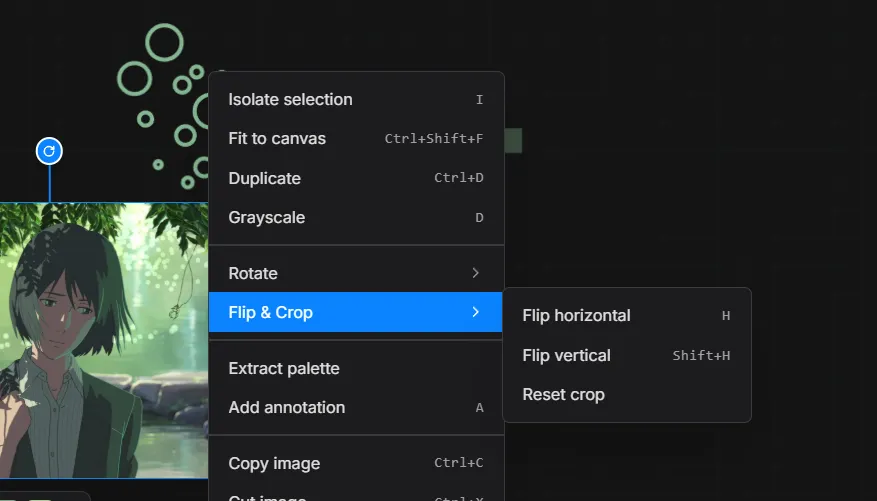 context menu submenus