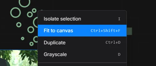 shortcuts in context menu