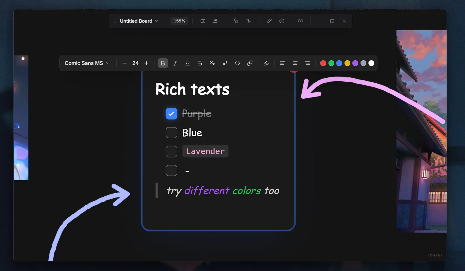 rich text notes