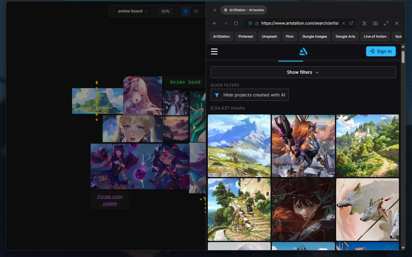 Built-in browser